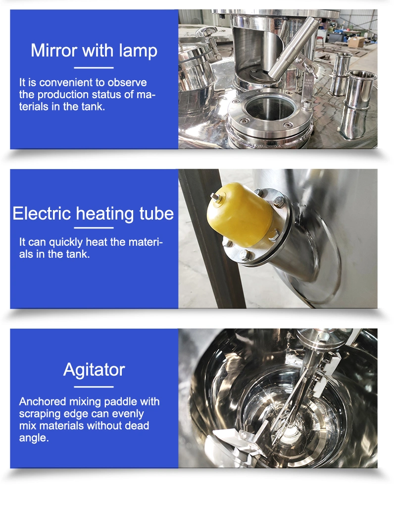 Заводская цена из нержавеющей стали электричество отопление индивидуальный санитарный сосуд под давлением смесительный бак с верхней мешалкой