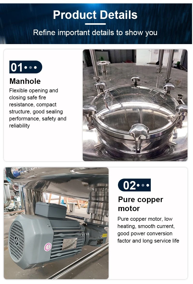 Tanque mezclador de acero inoxidable utilizado en la industria alimentaria