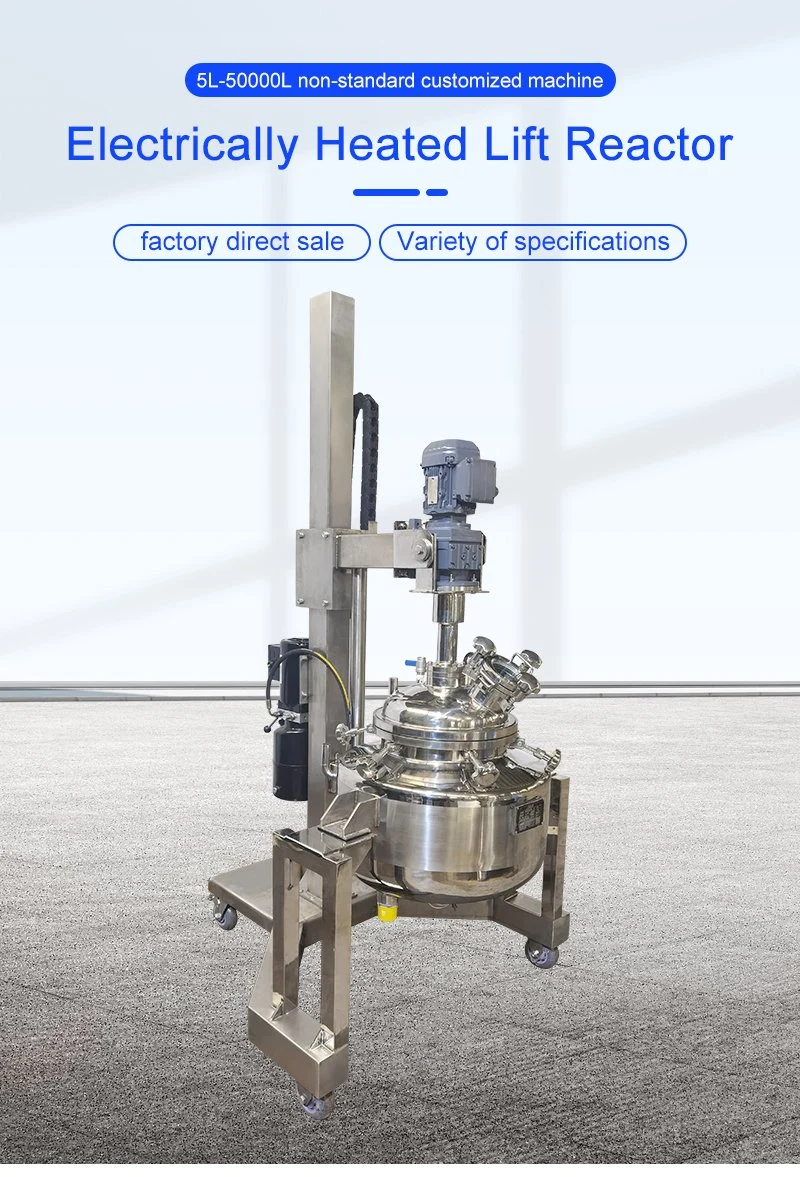 Reactor hidrotermal de acero inoxidable de alta presión de 2000 ml con elevación eléctrica