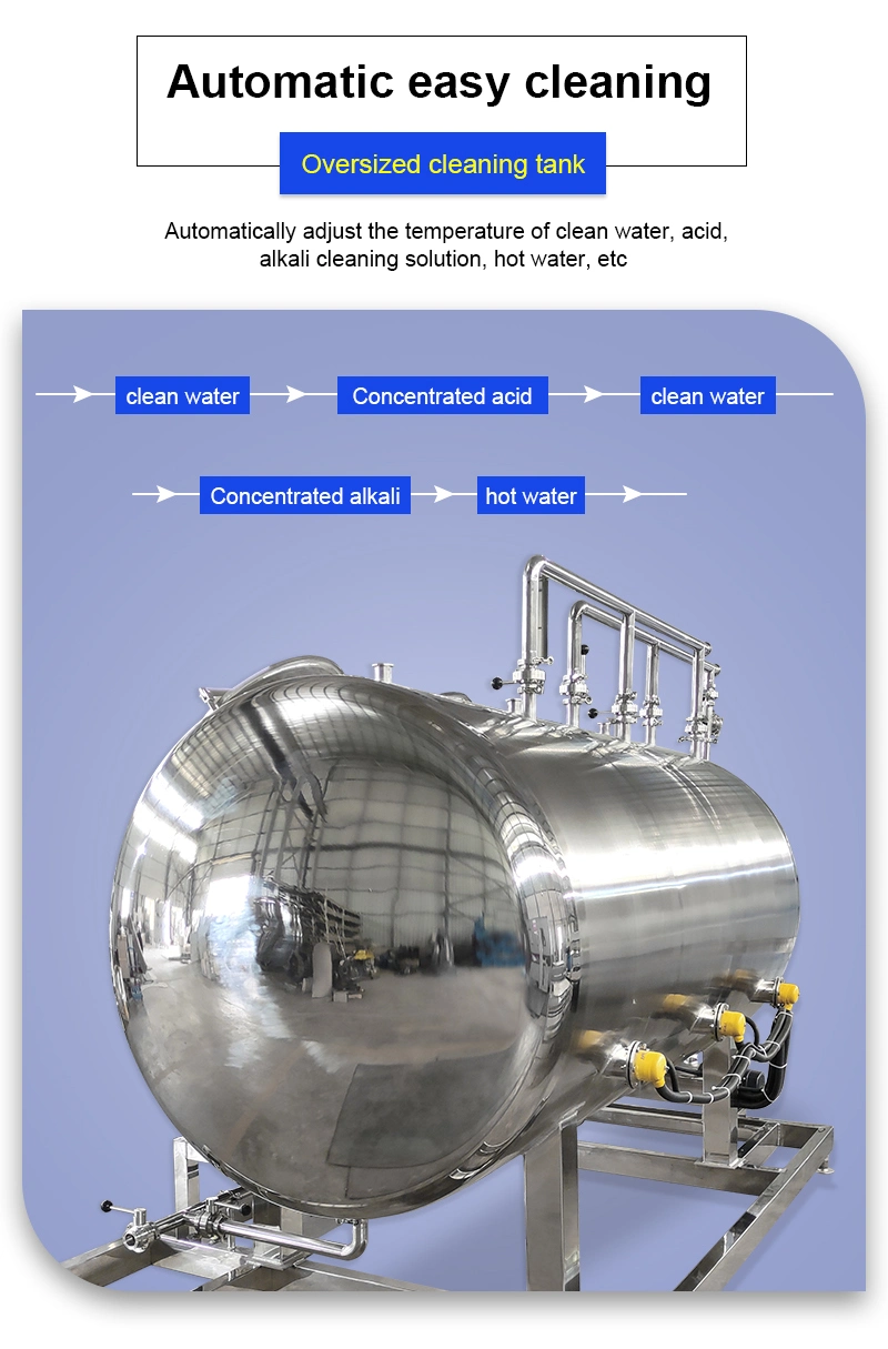 Sistema de limpeza CIP de aquecimento elétrico integrado de 800L para alimentos e bebidas