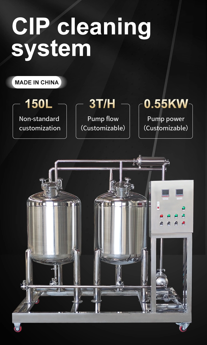 Sistema automático de limpieza CIP para líneas de producción de leche, cerveza y bebidas