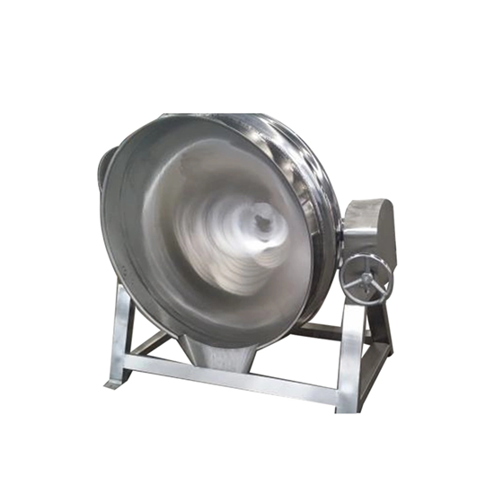 Gas Heating Jacketed Kettle with Mixer for Food