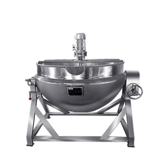 Gas Heating Jacketed Kettle with Mixer for Food