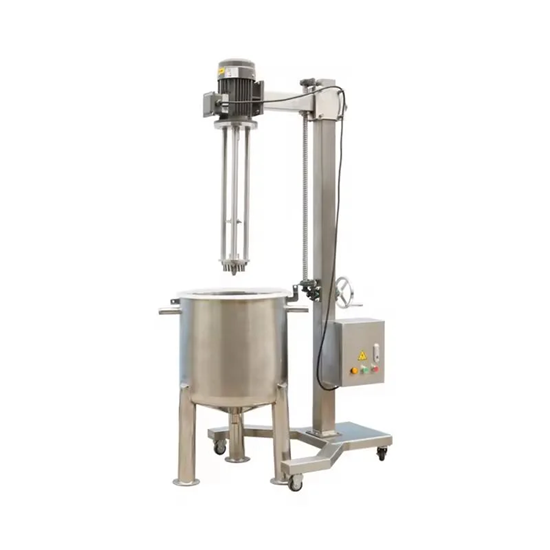 Movable High Shearing Emulsifying Mixer Electric Lifting Type Homogenizer