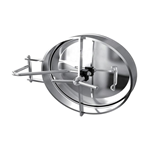 Sanitary Stainless Steel Oval Inward Manhole Cover With Bevel Edge