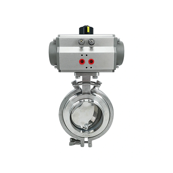 Sanitary Stainless Steel Butterfly Valve With Pneumatic Actuator