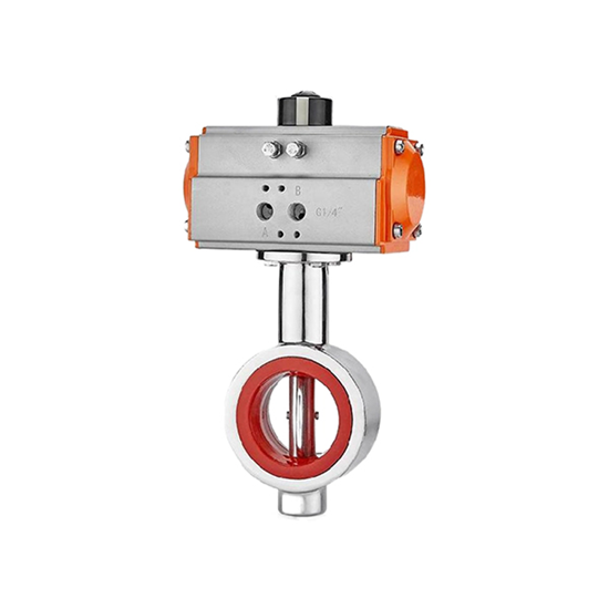 Sanitary Stainless Steel Pneumatic Wafer Type Butterfly Valve