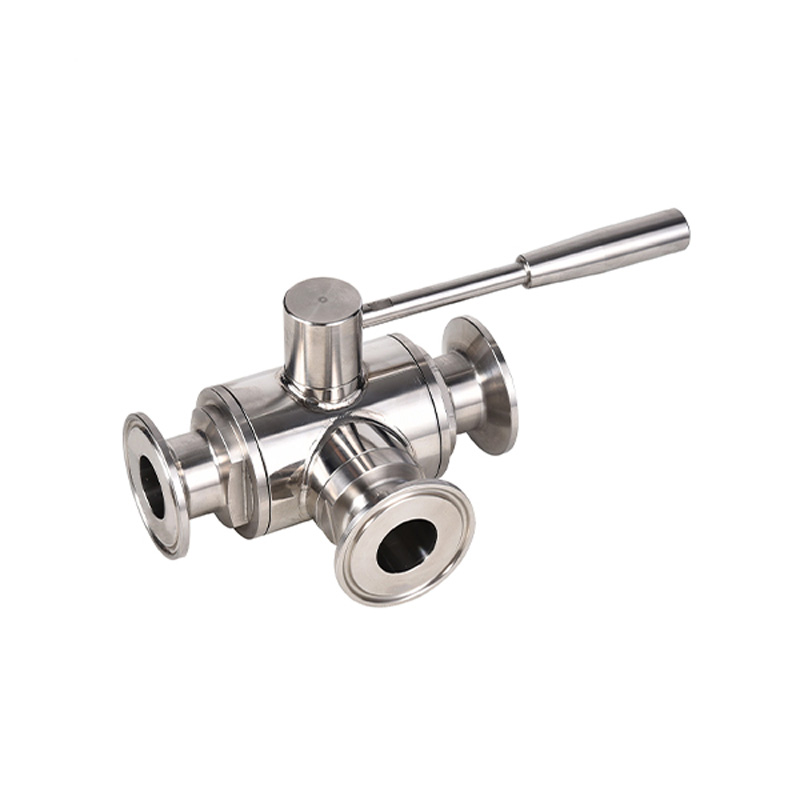 Sanitary Stainless Steel Tri-Clamp 3 Way Ball Valve