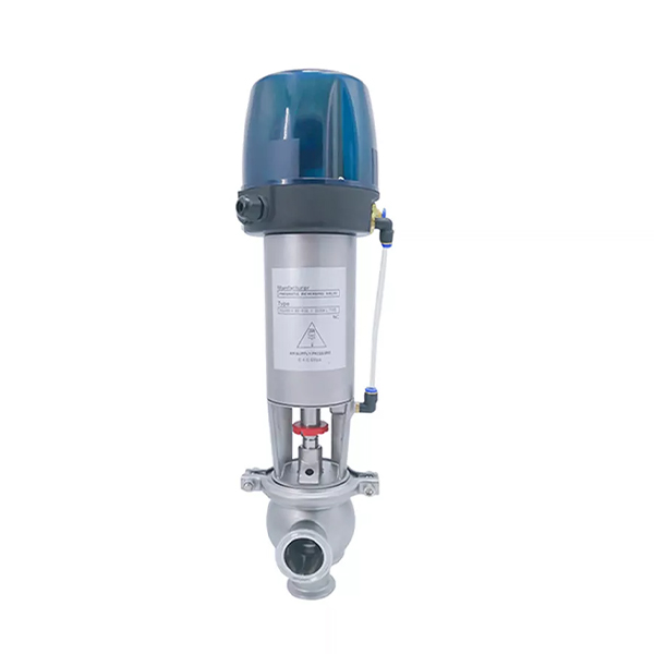 3A Sanitary L Type Pneumatic Stop Valve with Control Head