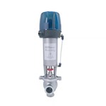 3A Sanitary L Type Pneumatic Stop Valve with Control Head