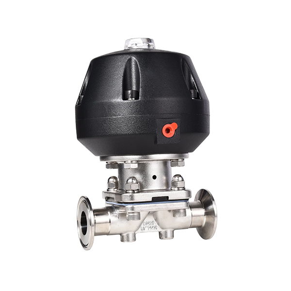 Sanitary Stainless Steel Clamped Diaphragm Valve With Plastic Actuator