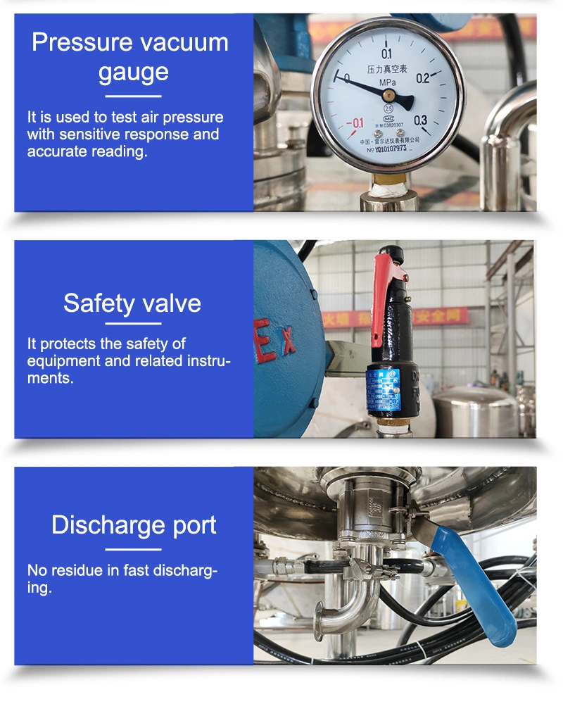 Movable High Speed Shear SS304 or SS316 Cosmetic Mixing Tank with Agitator