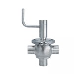 Stainless Steel Sanitary Manual Double Seat Shut off Valve